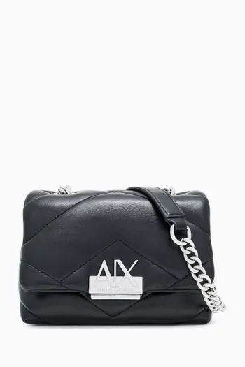 Mini Quilted Shoulder Bag in Faux Leather