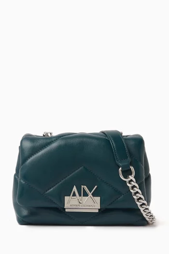 Mini Quilted Shoulder Bag in Faux Leather