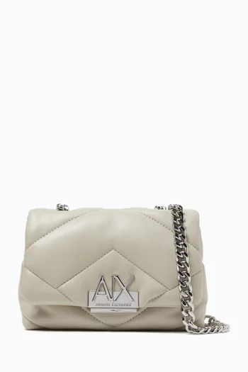 Mini Quilted Shoulder Bag in Faux Leather