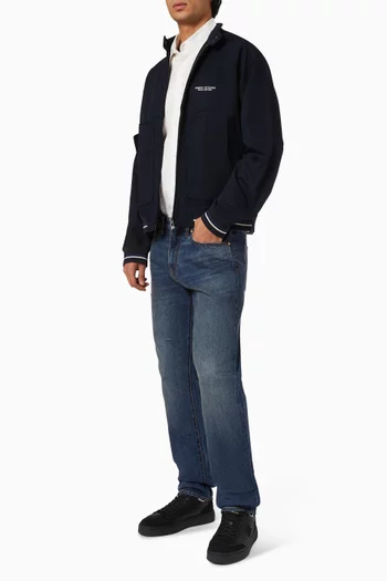 AX Logo Blouson Jacket in Cotton-twill