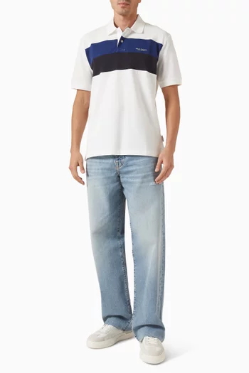 AX Logo Polo T-shirt in Cotton-piqué
