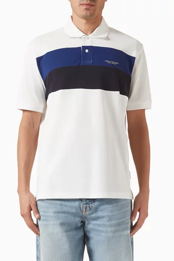 AX Logo Polo T-shirt in Cotton-piqué