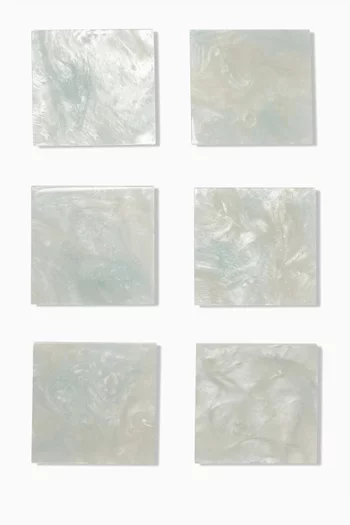Birthstone Coasters in Resin, Set of 6