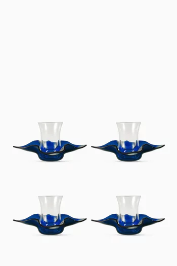 Teacup & Saucer in Acrylic, Set of 4