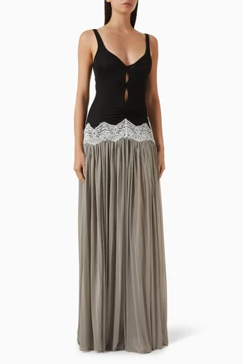 Open-twist Verner Tank Dress in Rayon Blend