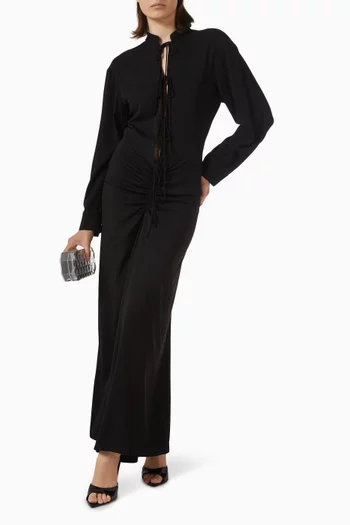 Bertoia Ruched Dress in Viscose Blend