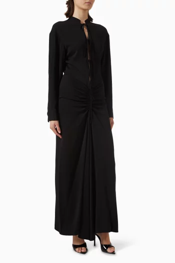 Bertoia Ruched Dress in Viscose Blend