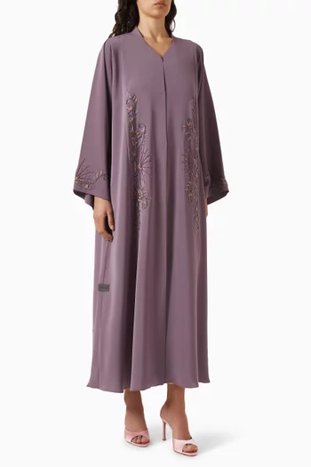 Embroidered Abaya in Nada