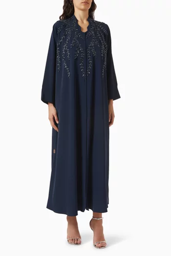 Embroidered Abaya in Ela Crepe