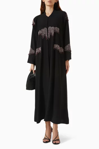 Tassel Abaya in Crepe
