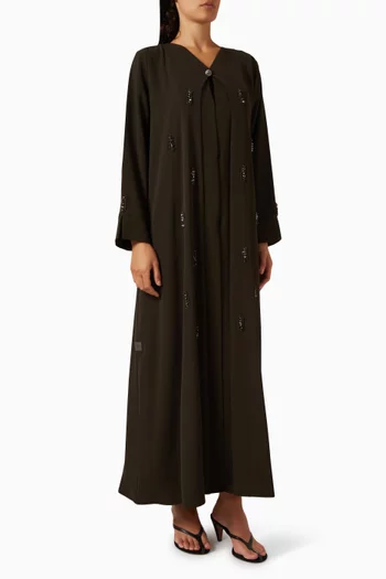Crystal Detailing Abaya in Crepe