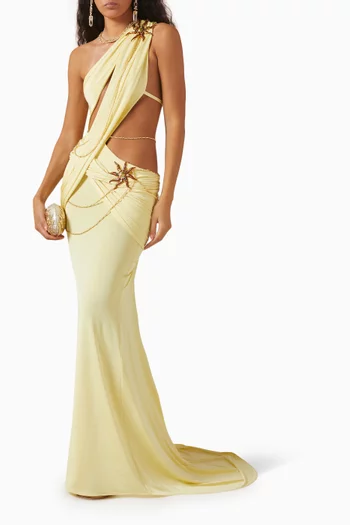 One-shoulder Maxi Dress in Jersey