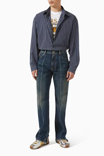 Striped Shirt in Cotton Poplin