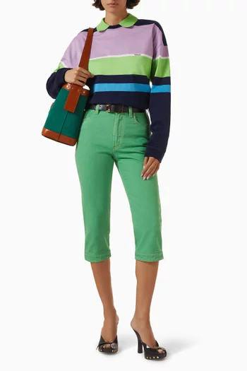 Striped Sweatshirt in Cotton-jersey