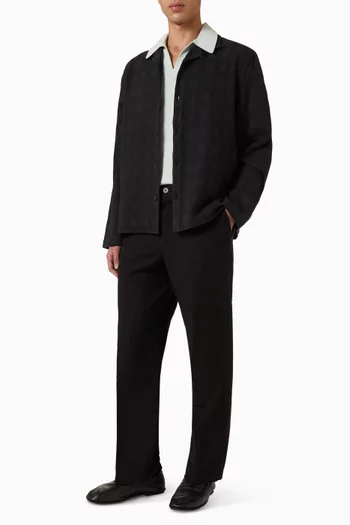 Siena Bouclé Polo Shirt in Cotton-blend