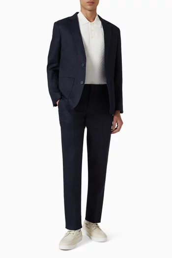 Fintry Single-breasted Blazer in Linen