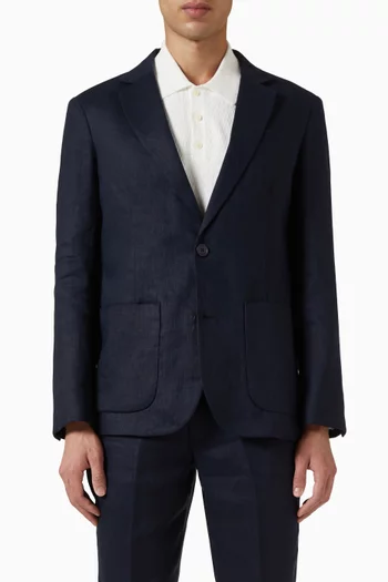 Fintry Single-breasted Blazer in Linen
