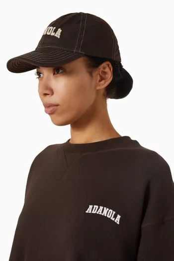 Varsity Appliqué Cap in Cotton Canvas