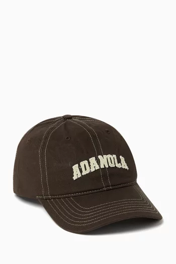 Varsity Appliqué Cap in Cotton Canvas
