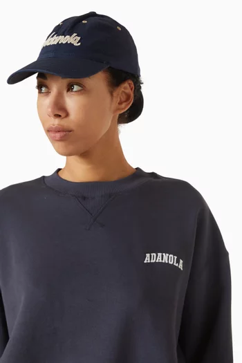 Signature Appliqué Cap in Denim