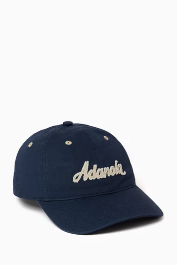 Signature Appliqué Cap in Denim
