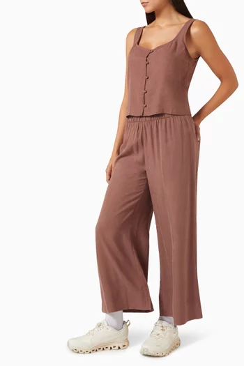 Trestles Twill Crop Wide-leg Pants