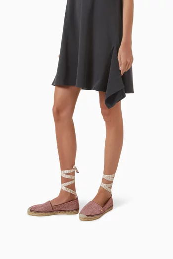 Gaia Ballerina Flats in Woven Raffia