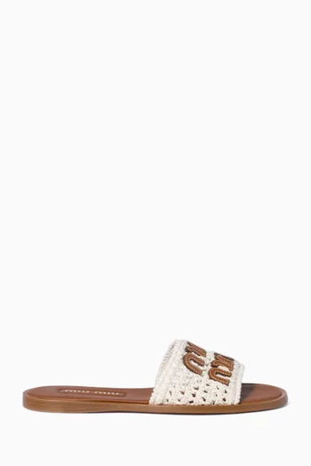 Sandals in Crochet & Leather