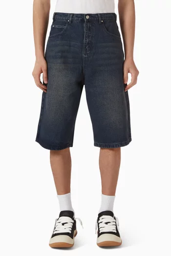 Distressed Big Shorts in Denim