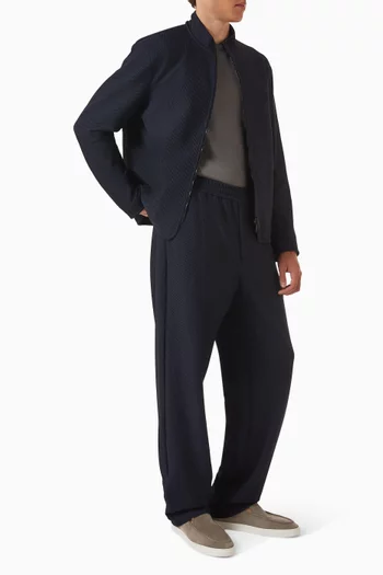 Flat-front Pants in Lyocell & Silk Froissé