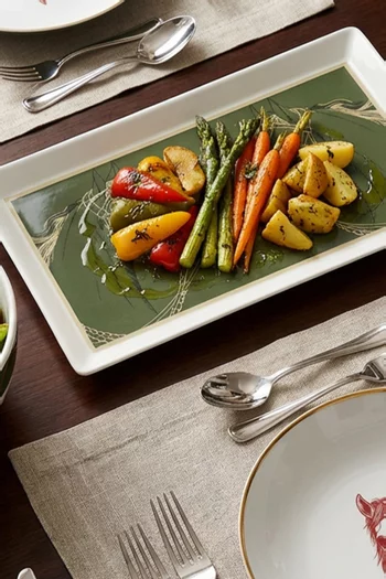 Fares Rectangular Platter in Porcelain