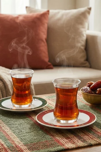 Fares Istikanahs & Saucers, Set of 2