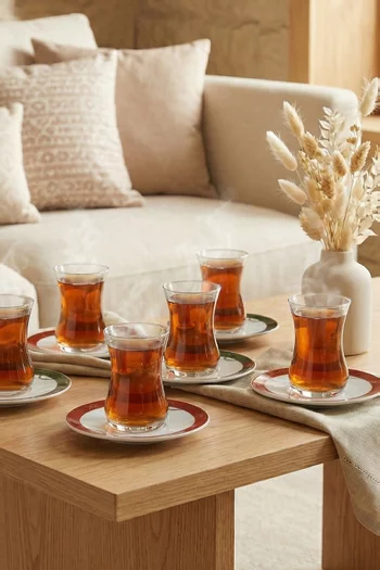 Fares Istikanahs & Saucers, Set of 6