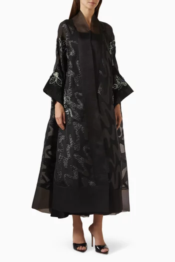 Embellished Abaya in Organza