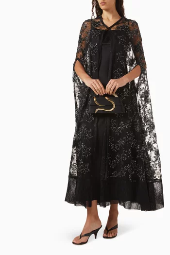 Embellished Abaya in Dantelle