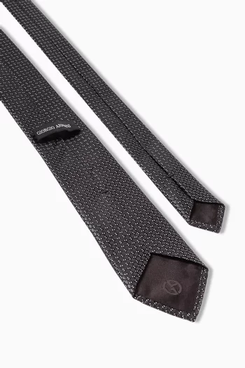Jacquard Monogram Tie in Silk