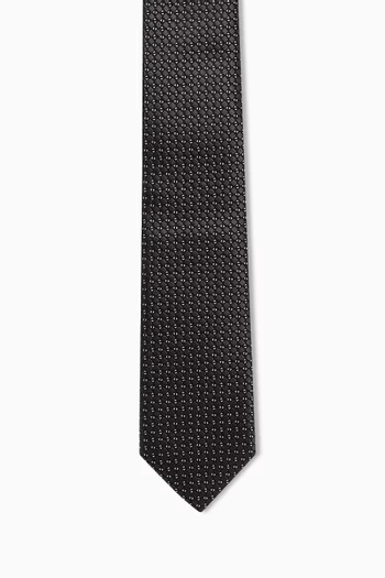 Jacquard Monogram Tie in Silk