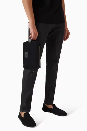 Beauty Case in Mesh & Leather