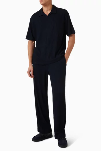 Straight-leg Pants in Seersucker-jersey