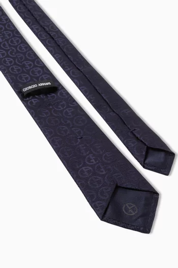 Micro-pattern Tie in Silk