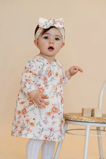 Baby Girl Emmy Organic Overlay Dress in Cotton