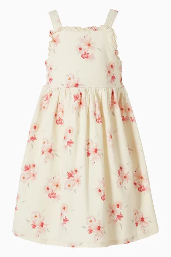 Junior Girl Emmy Petal Pinafore in Stretch Cotton