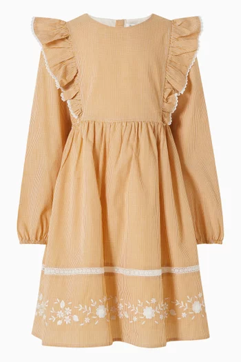 Winnie Embroidered Gingham Dress