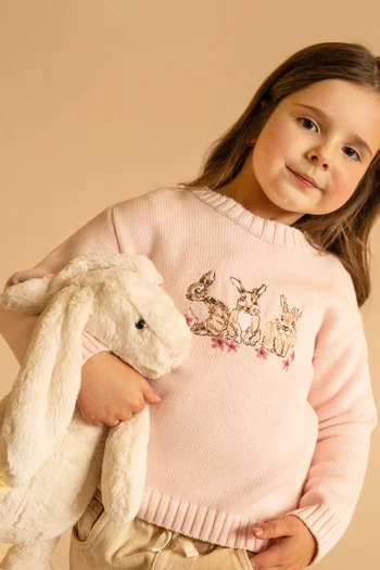 Winnie Embroidered Knitted Bunny Jumper