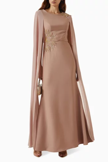 Floral Embellished Maxi Dress