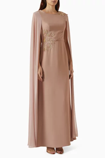 Floral Embellished Maxi Dress