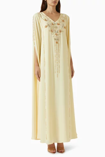 Embellished Cape Sleeve Kaftan