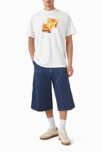 OG Double Knee Long Shorts in Denim