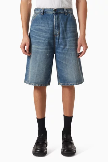 OG Single Knee Shorts in Denim