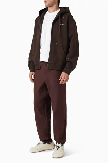 Hooded Painter Jacket in Brushed Cotton-jersey